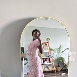 Ann Taylor Pink and White Mini Dress